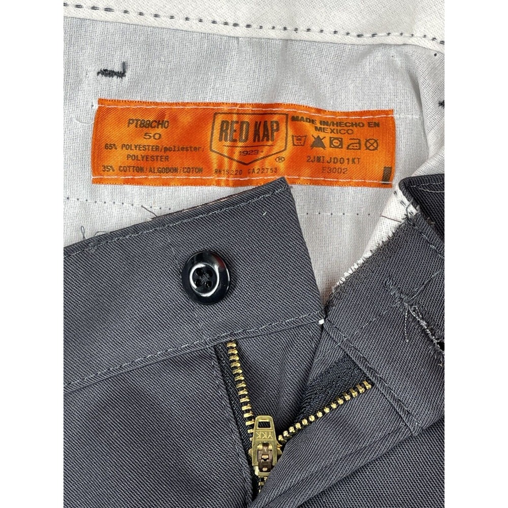 Red Kap Straight Leg Gray  Work Pants‎ Mens 50x30